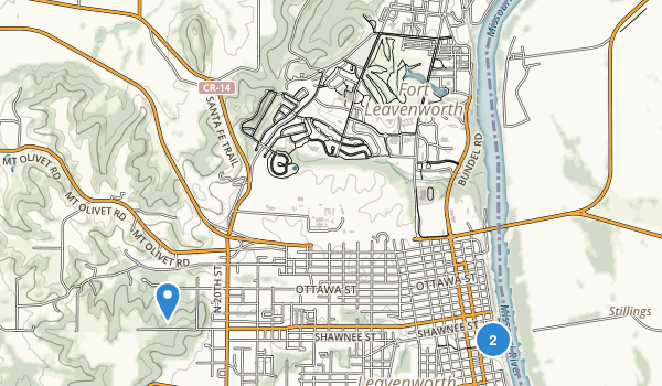 Leavenworth, Kansas Map
