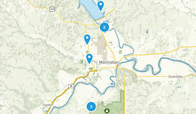 Manhattan, Kansas Map