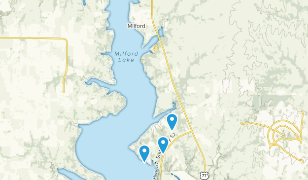 Milford, Kansas Map
