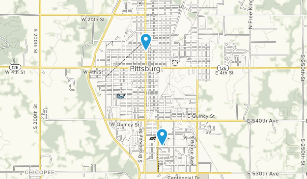 Pittsburg, Kansas Map
