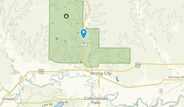 Strong City, Kansas Map