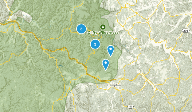Campton, Kentucky Map