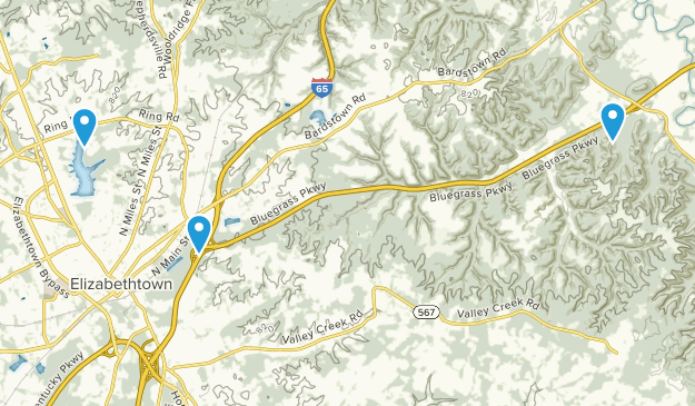 Elizabethtown, Kentucky Map