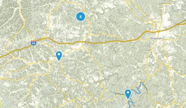 Olive Hill, Kentucky Map