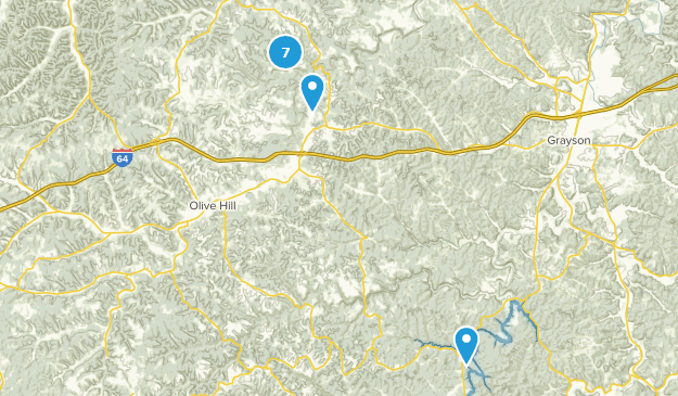Olive Hill, Kentucky Map