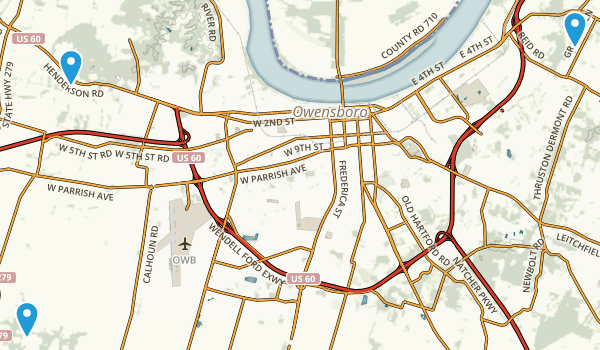 Owensboro, Kentucky Map