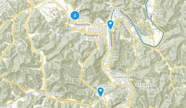 Paintsville, Kentucky Map