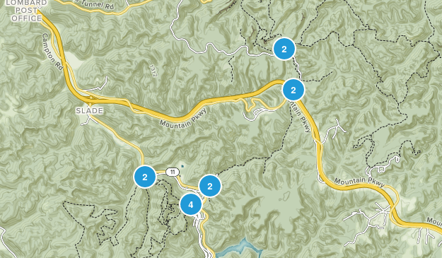 Slade, Kentucky Map