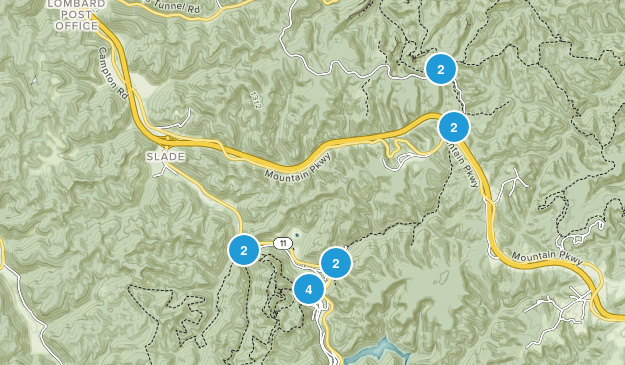 Slade, Kentucky Map