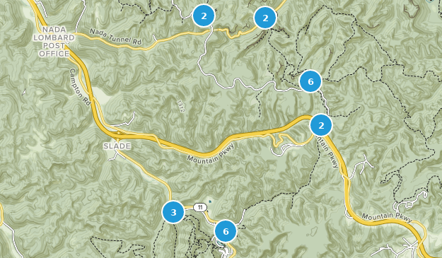 Slade, Kentucky Map