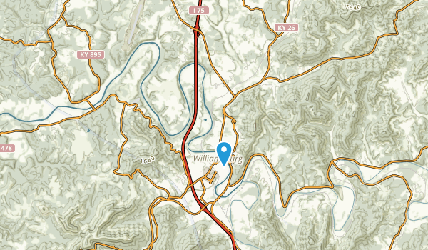 Williamsburg, Kentucky Map