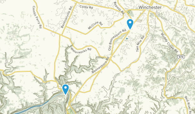 Winchester, Kentucky Map