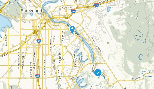 Bossier City, Louisiane Map