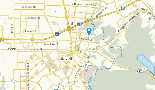 Lafayette, Louisiana Map
