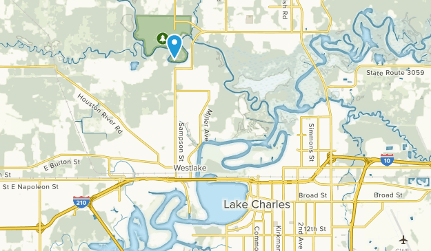 Lake Charles, Louisiane Map