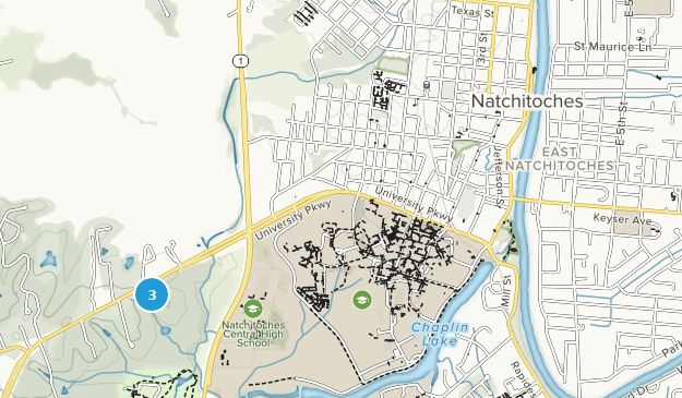 Natchitoches, Louisiane Map
