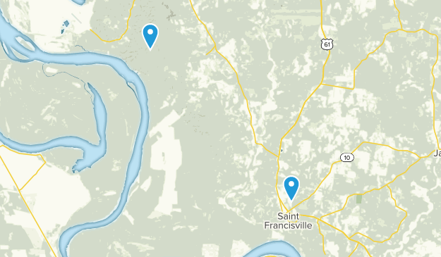 Saint Francisville, Louisiane Map