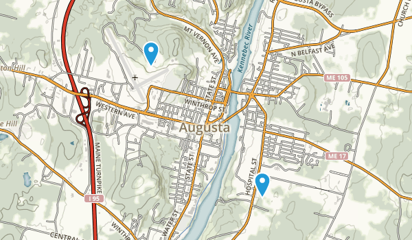 City map Augusta Maine