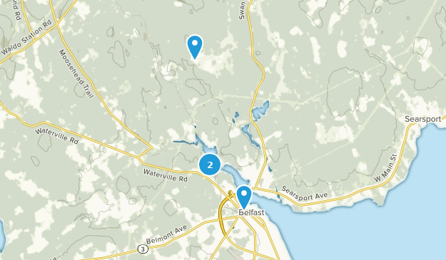 Belfast, Maine Map