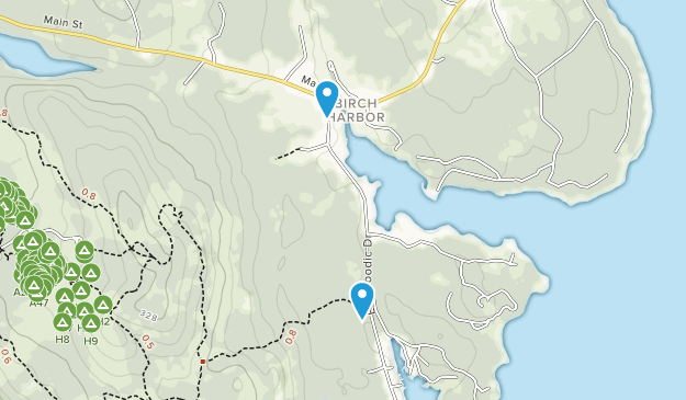 Birch Harbor, Maine Map