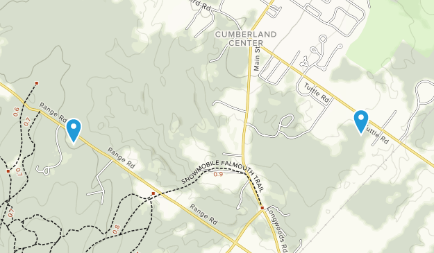 Cumberland Center, Maine Map