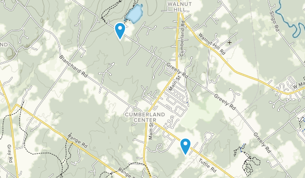 Cumberland Center, Maine Map