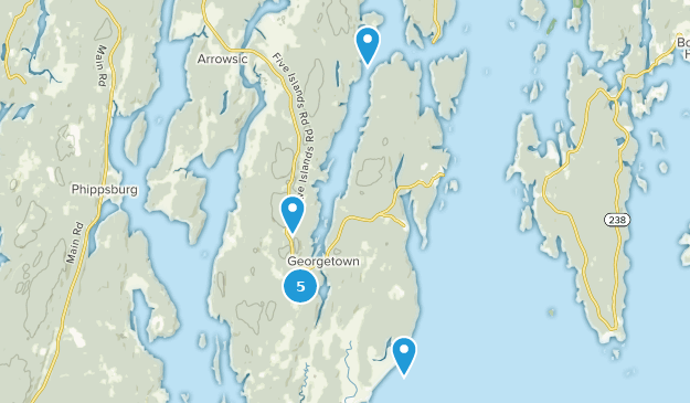 Georgetown, Maine Map