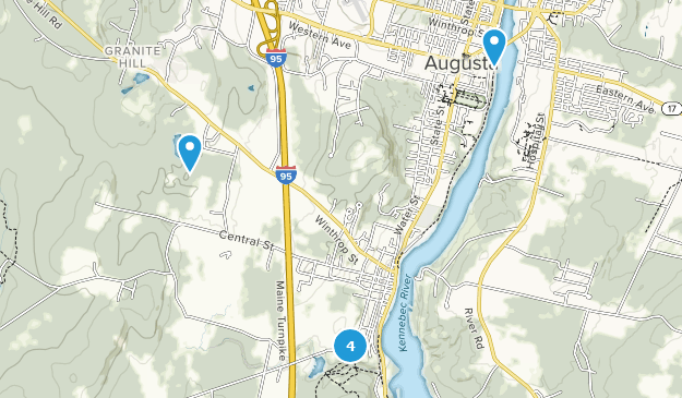 Hallowell, Maine Map