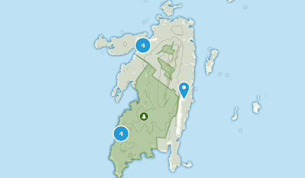 Isle Au Haut, Maine Map