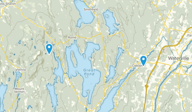 Oakland, Maine Map