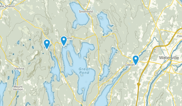 Oakland, Maine Map