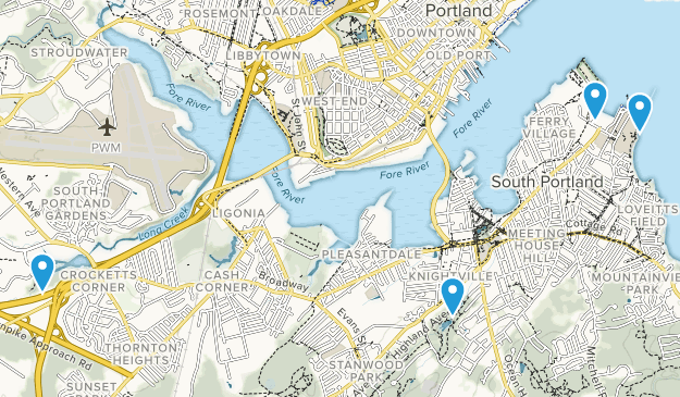South Portland, Maine Map