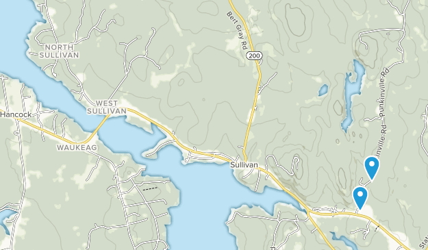 Sullivan, Maine Map