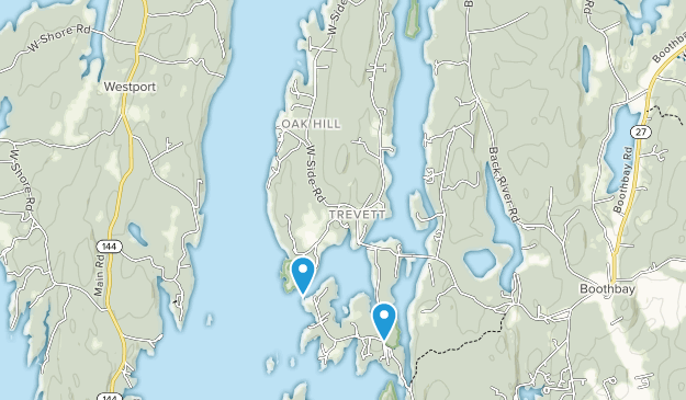 Trevett, Maine Map