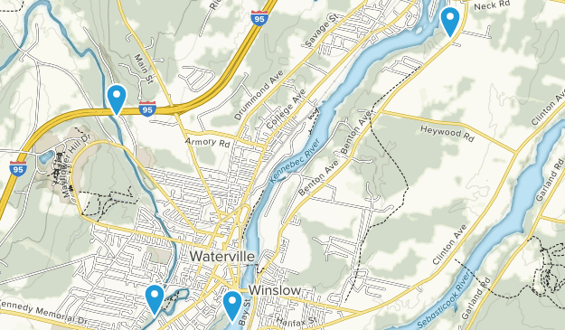 Waterville, Maine Map