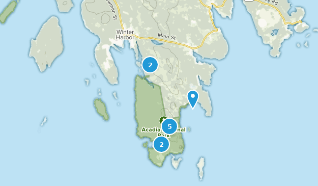 Winter Harbor, Maine Map
