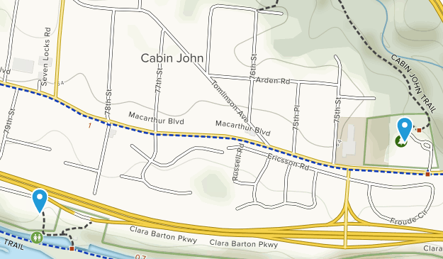 Cabin John, Maryland Map