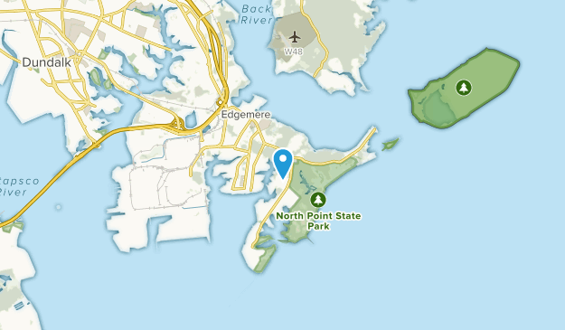 Edgemere, Maryland Map