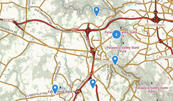 Ellicott City, Maryland Map