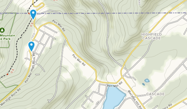 Highfield-Cascade, Maryland Map