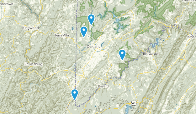 Oakland, Maryland Map