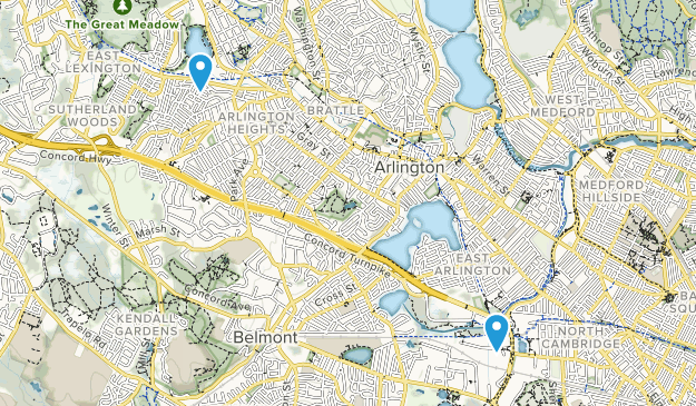 Arlington, Massachusetts Map