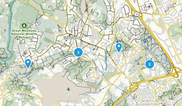 Bedford, Massachusetts Map