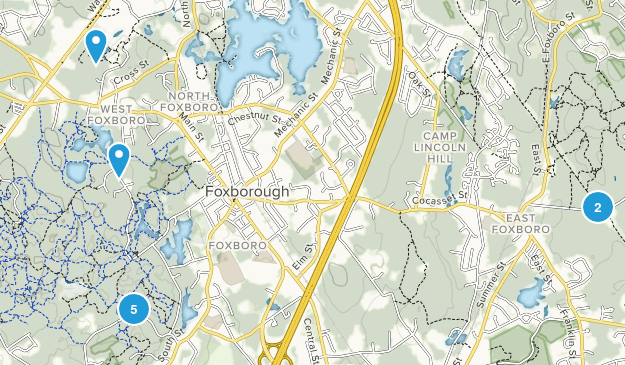 Foxborough, Massachusetts Map