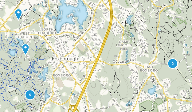 Foxborough, Massachusetts Map