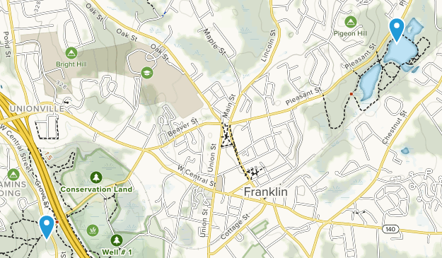 Franklin Town, Massachusetts Map