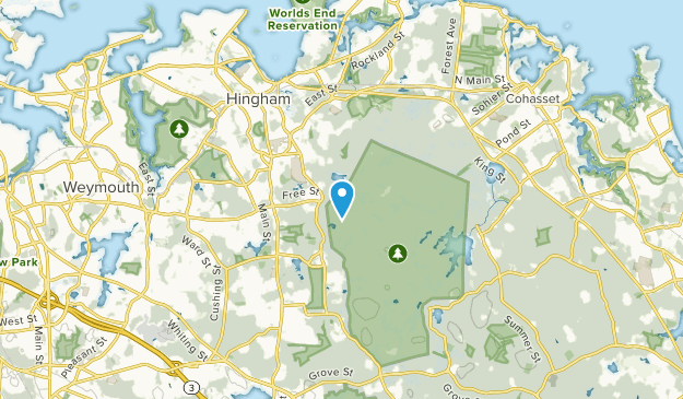 Hingham Center, Massachusetts Map