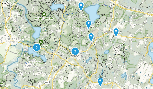 Lincoln, Massachusetts Map