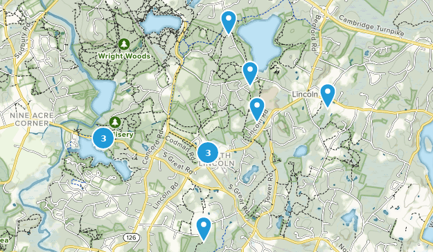 Lincoln, Massachusetts Map