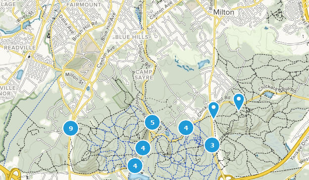 Milton, Massachusetts Map